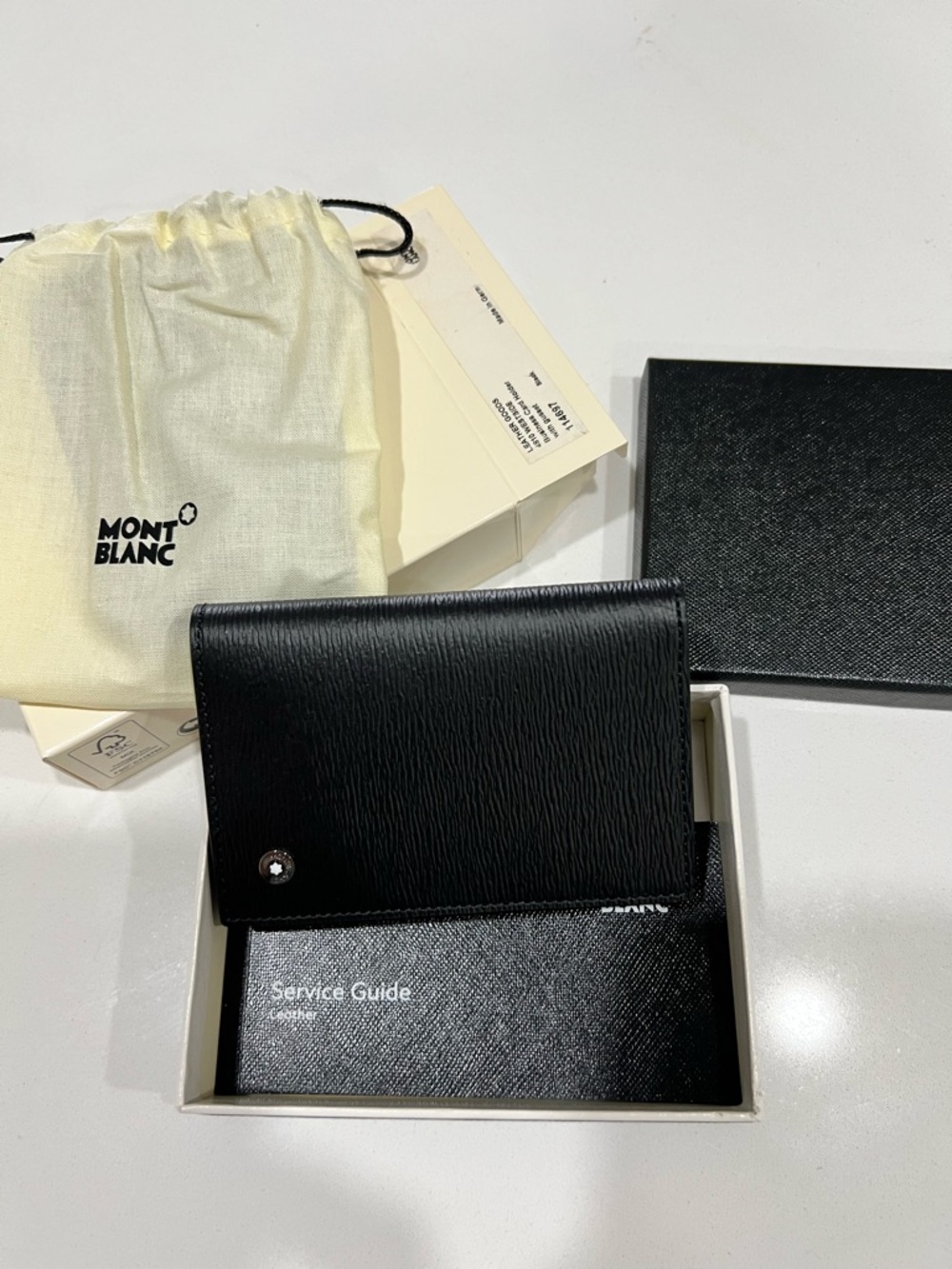 Montblanc Black Textured Leather Card & Key Holder